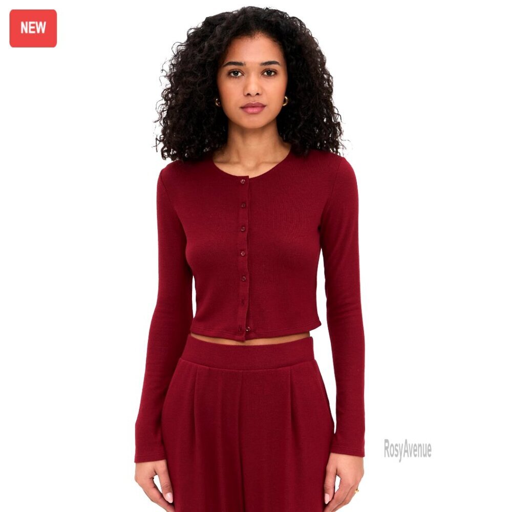 Cropped Cardigan Lightweight Brushed Knit Stretch Chic Minimal Preppy Layering